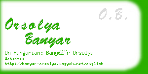 orsolya banyar business card